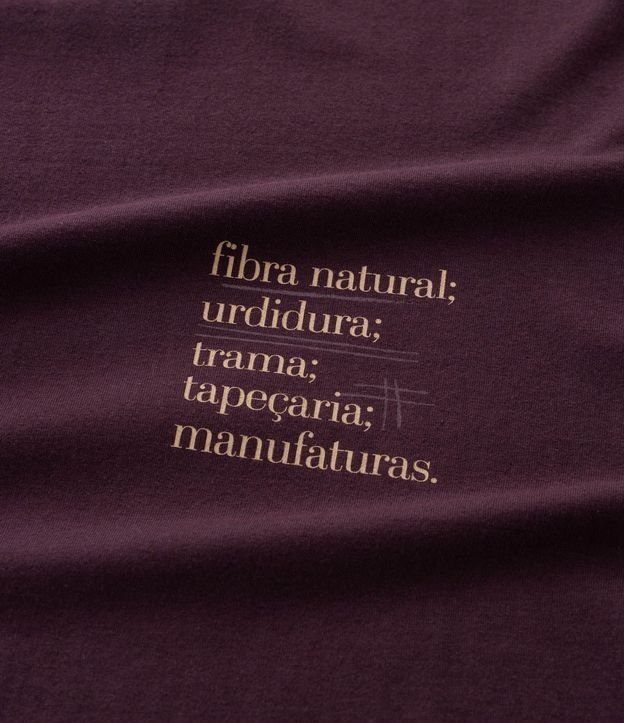 Remera Manga Corta en Algodón con Lettering Fibra Natural 7