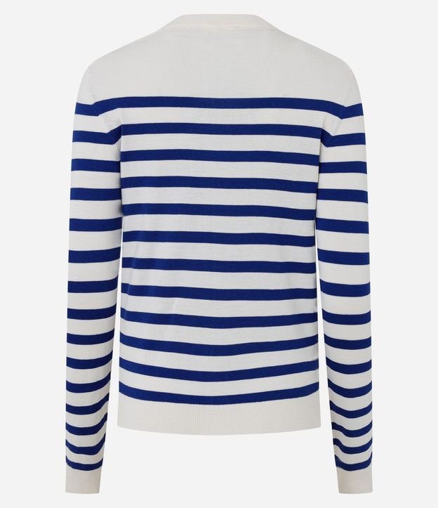 Cardigan en Punto con Estampado Rayado 8