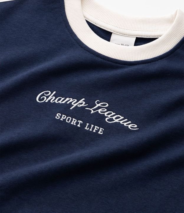 Remera Regular con Lettering en Bordado Infantil - Talle 5 a 14 años 5