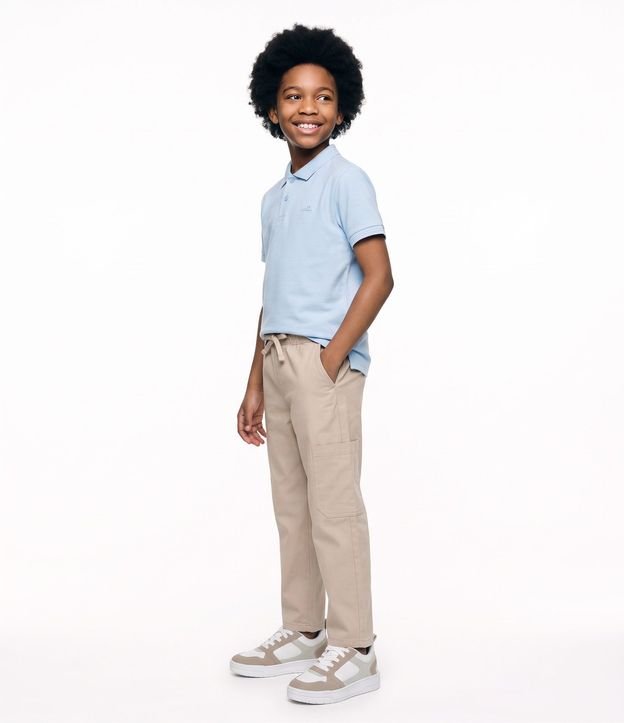 Pantalón Baggy Infantil en Algodón con Bolsillo Lateral -Talle 5 a 14 años 2