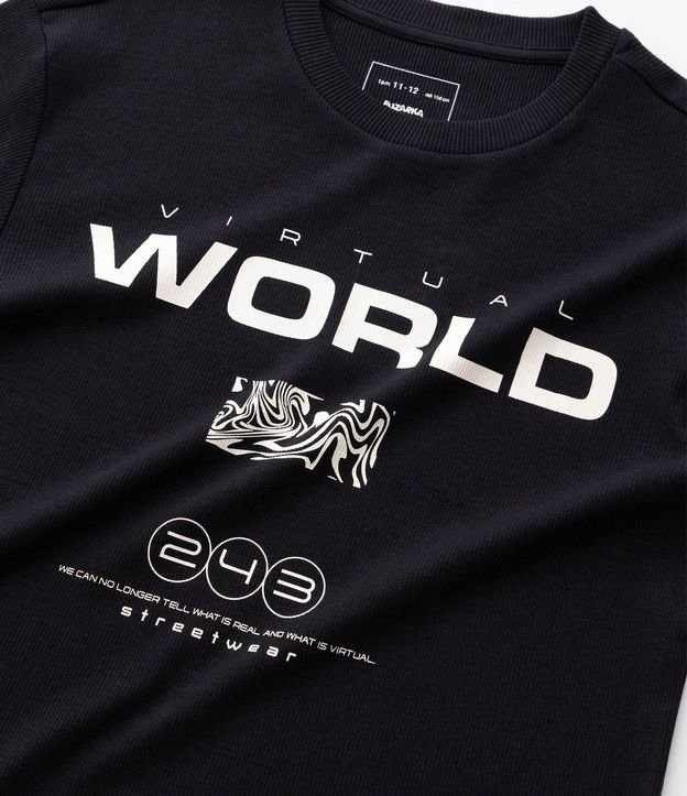 Remera Relaxed Infantil en Algodón con Estampado Lettering – Talle 5 a 14 años 5