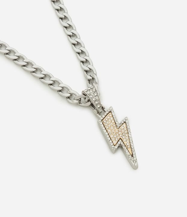 Collar Cadena Colgante Rayo Tachonado