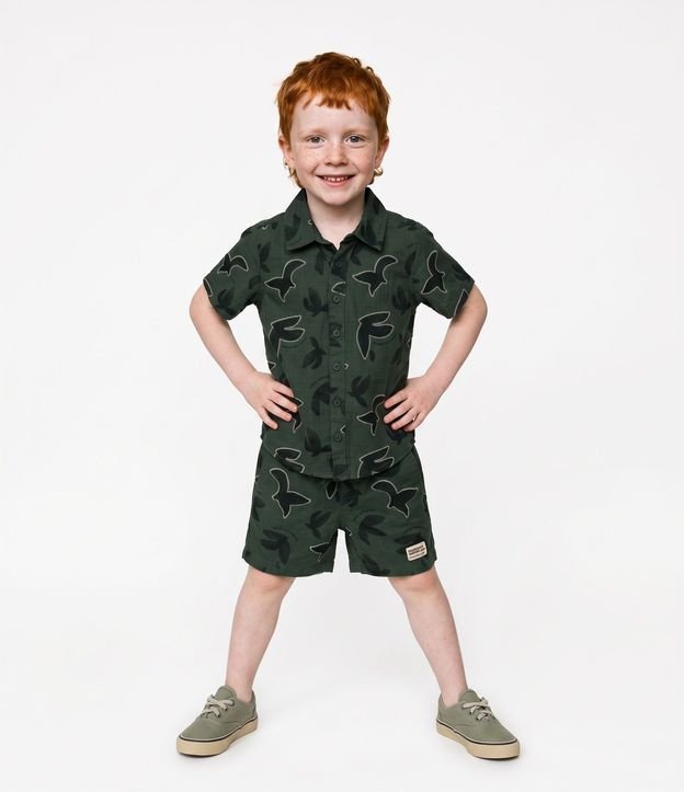 Bermuda Infantil en Algodón Estampado Tropical- Talle 1 a 6 años 1