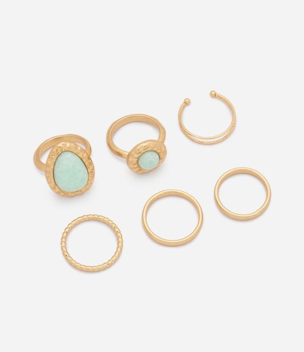 Set de Anillos  con 6 Piezas Variadas en Metal 2