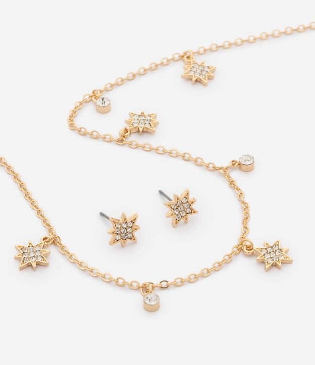 Conjunto de Collar y Caravanas con Colgantes de Estrella 1