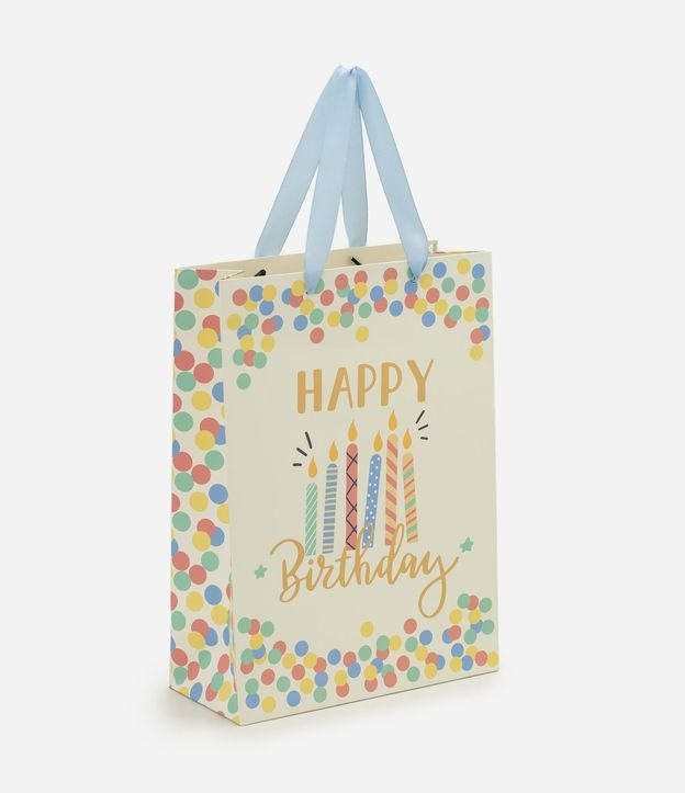 Bolsa de Regalo Pequeña con Estampado Happy Birthday