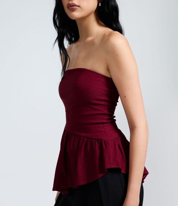 Blusa Peplum en Bengalina con Bajo Asimétrico 4