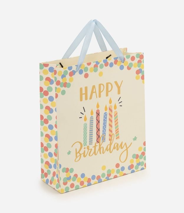 Bolsa de Regalo Mediana con Lettering Happy Birthday