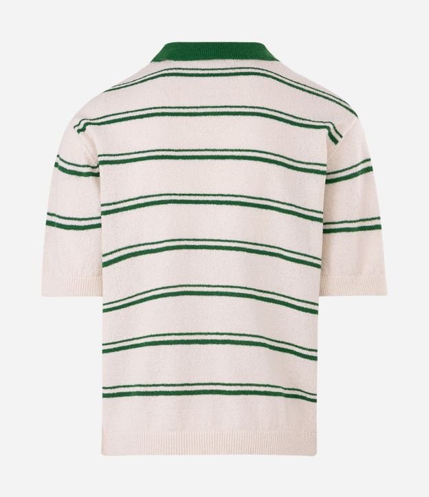 Camisa Polo en Punto con Estampado de Rayas 4