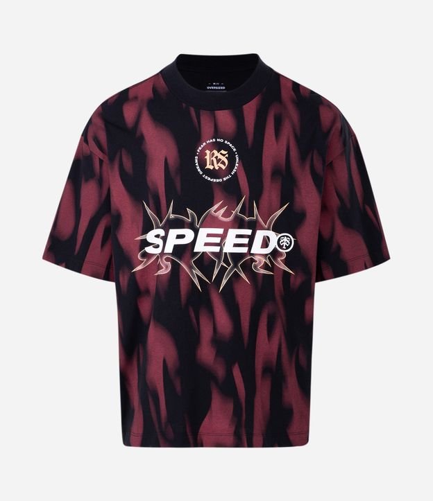 Remera Oversized en Algodón con Estampa Tribal "Speed" 5