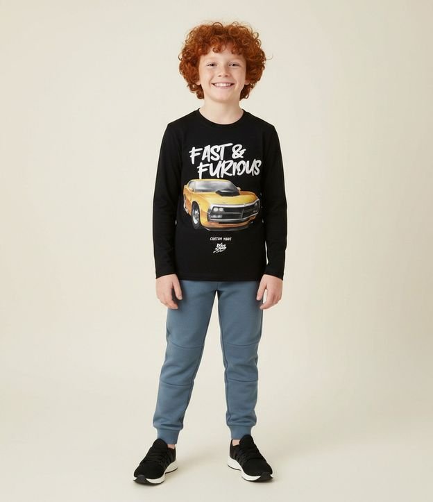 Remera Manga Larga Rápidos y Furiosos - Talle 5 a 14 años