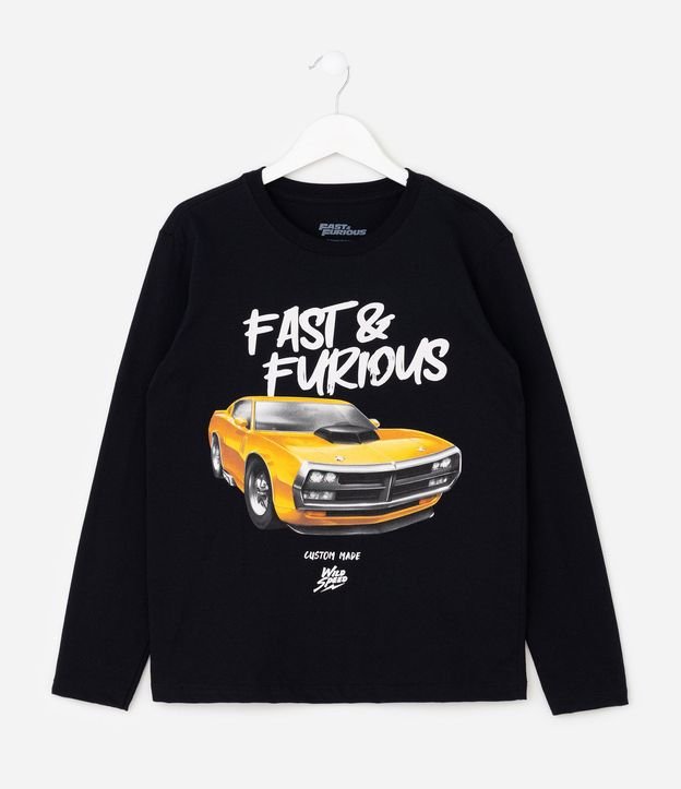 Remera Manga Larga Rápidos y Furiosos - Talle 5 a 14 años 2
