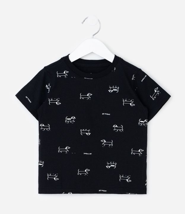Remera Infantil con Estampado Perro Salchicha- Talle 1 a 4 años 2
