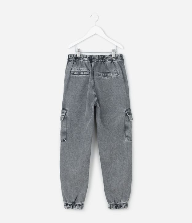 Pantalón Infantil Jogger en Jeans con Bolsillo Cargo – Talle 7 a 16 años 3