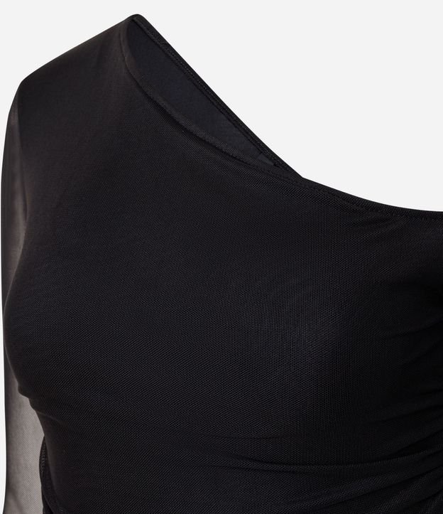 Blusa Asimétrica en Tule con Encaje 6