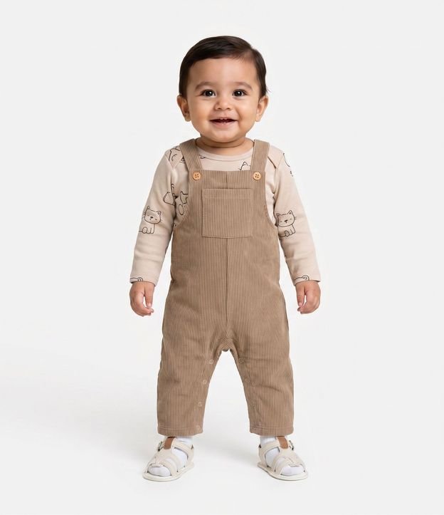 Peto Infantil en Terciopelo - Talle 3 a 18 Meses 1