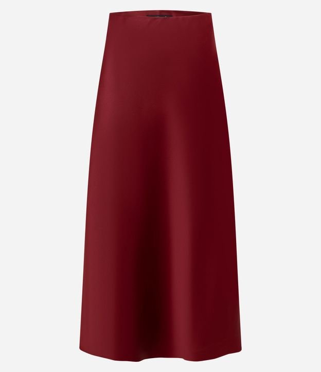 Pollera Midi Satinada Lisa Evasê 5
