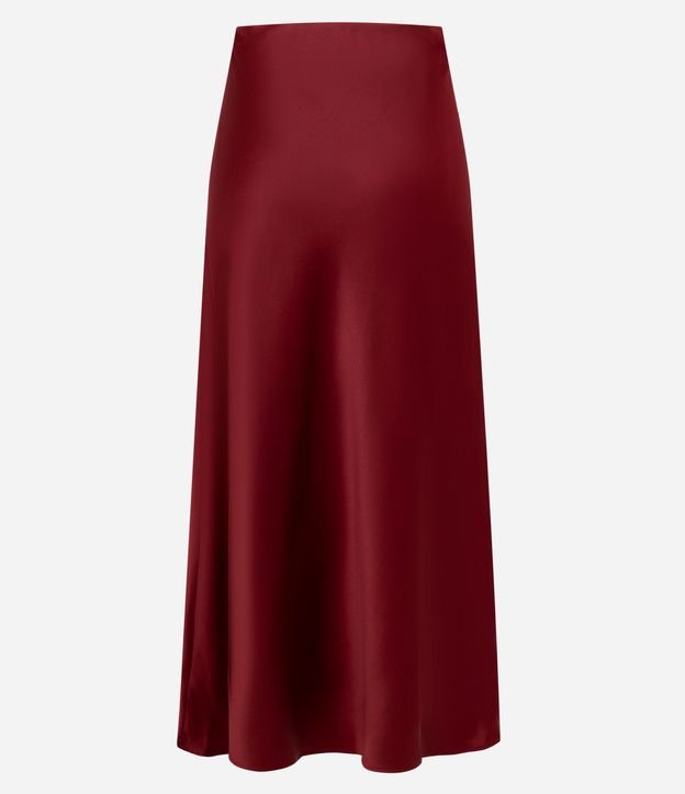Pollera Midi Satinada Lisa Evasê 6