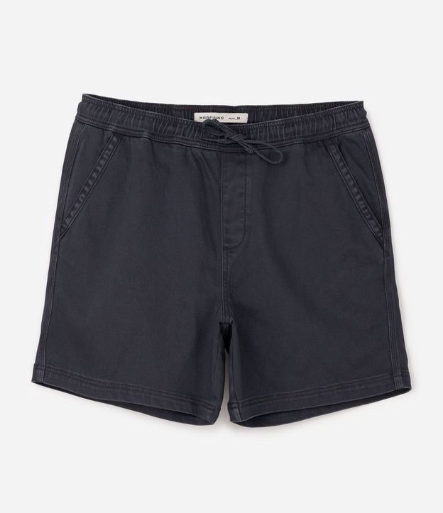 Bermuda Sarga Lavada con Cintura Elástica 4