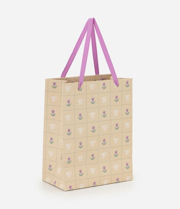 Bolsa de Regalo Pequeña con Estampado de Tulipas