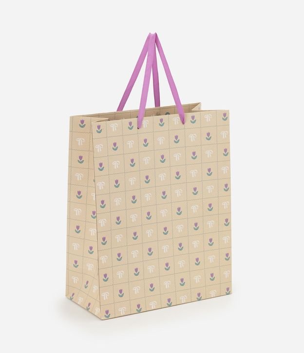 Bolsa de Regalo Mediana con Estamp de Tulipanes