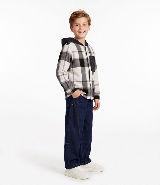 Pantalón de Jean Infantil Barrel en Algodón con Recortes - Talle 5 a 14 años 2