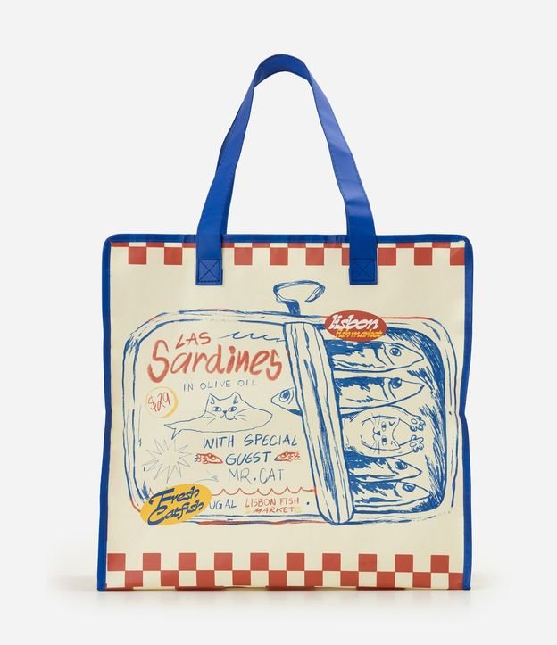 Bolsa de Compras con Estampa de Cuadros 3