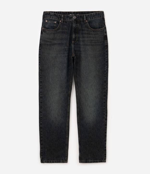Pantalón de Jean Recta Lavado Oscuro 4