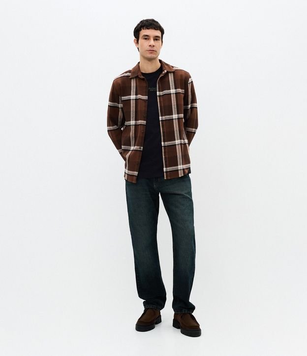 Pantalón de Jean Recta Lavado Oscuro 1