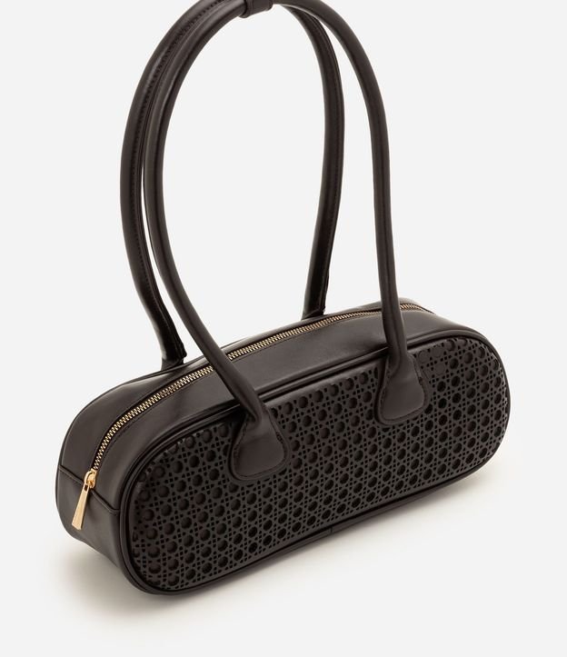 Cartera Bowling Grande en PU con Trama Vazada