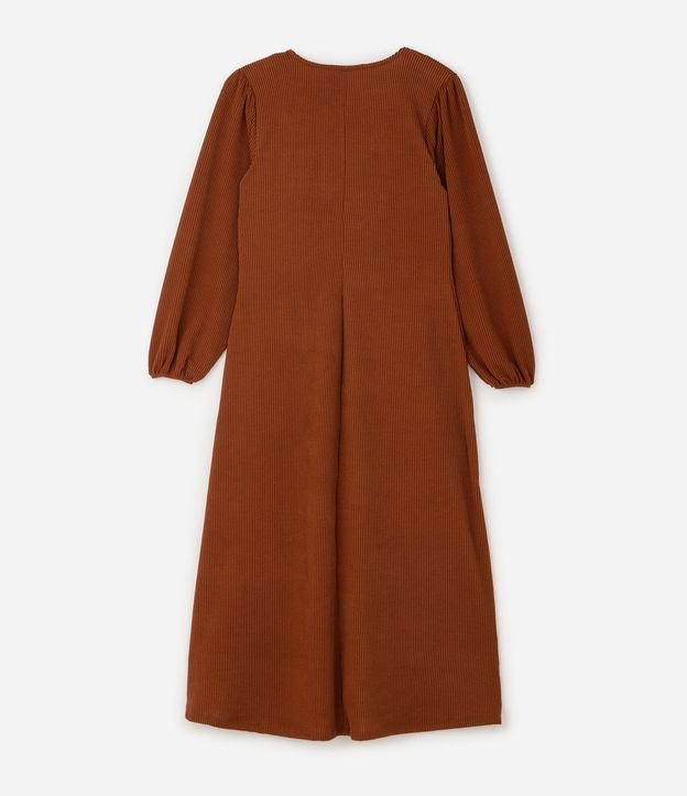 Vestido Midi Sorella con Manga Abullonada Curve & Plus Size 6
