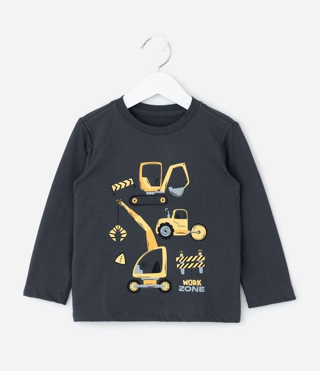 Remera Infantil Manga Larga con Estampa de Tractores – Talle 1 a 5/6 años 2
