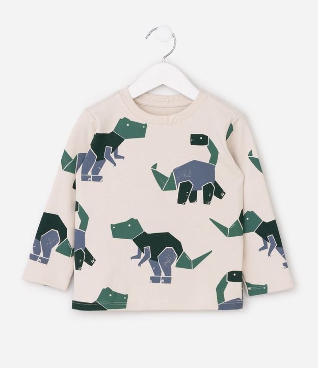 Remera Infantil Manga Larga Estampado Dinosauros – Talle 1 a 6 años 2