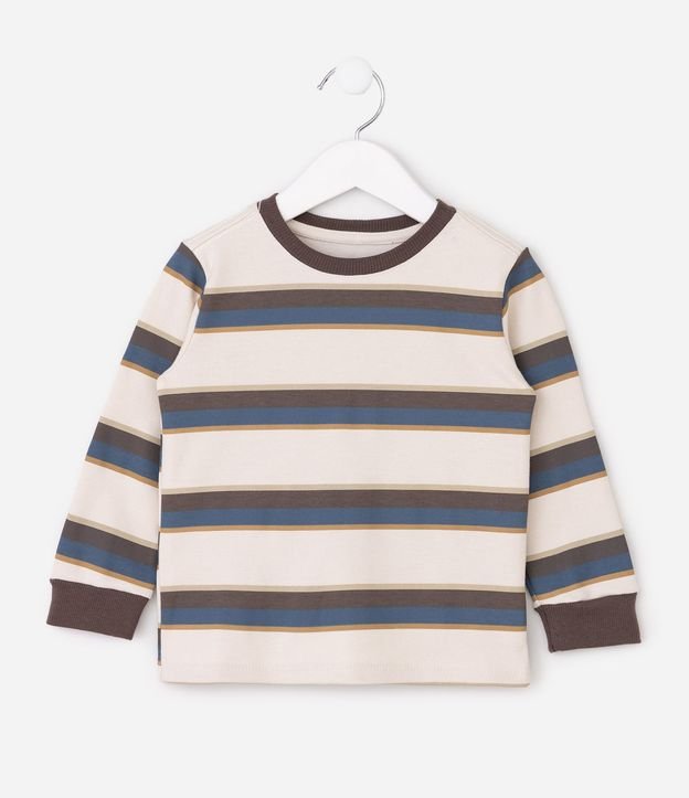 Remera Infantil Rayada en Suedine – Talle 1 a 5/6 años 2
