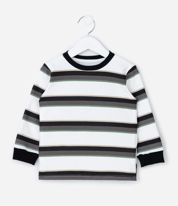 Remera Infantil Rayada en Suedine – Talle 1 a 5/6 años 2