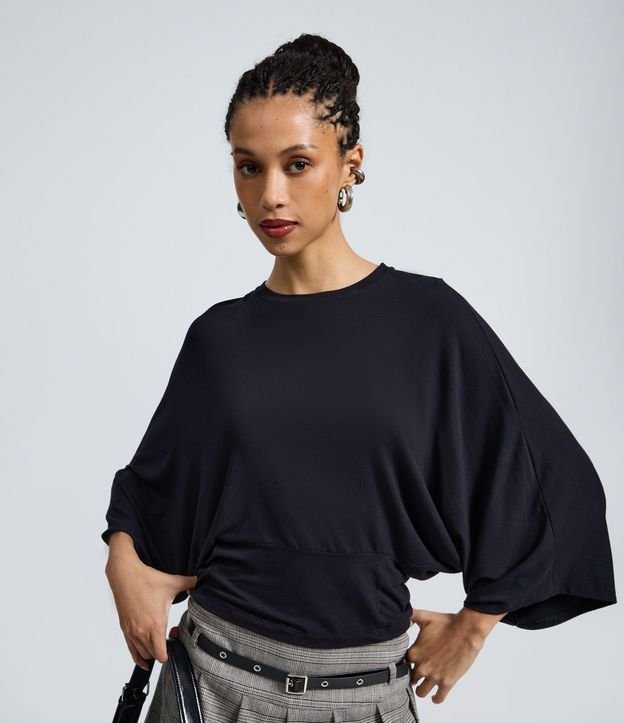 Blusa en Viscolycra con Manga Murciélago