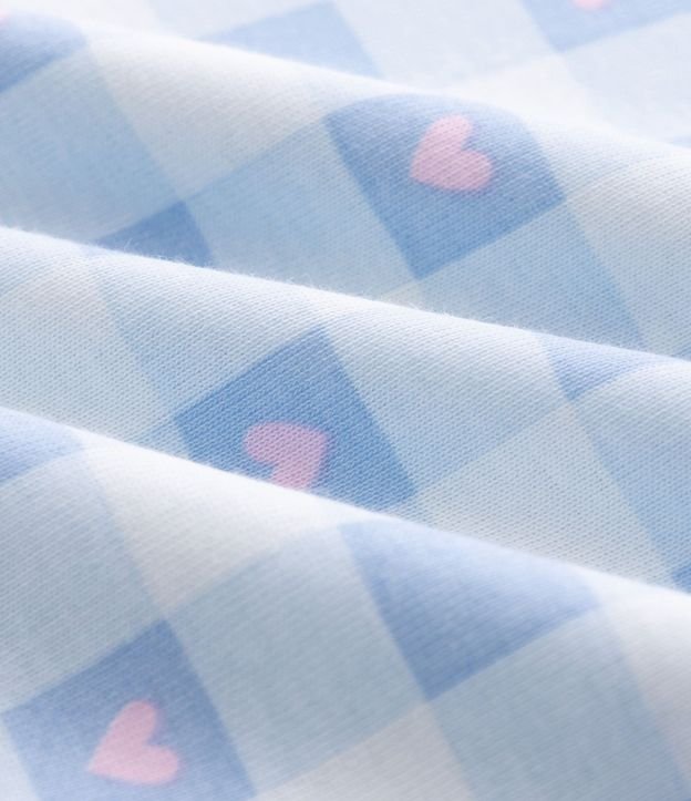 Camisón Infantil con Estampado de Cuadros Vichy Corazones y lazo – Talle 5 a 14 años 4