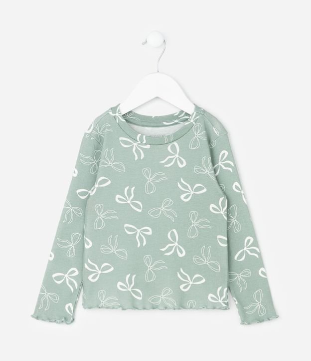 Pijama Infantil Blusa y Pantalón con Estampado de Moñitas – Talle 2 a 8 años 3