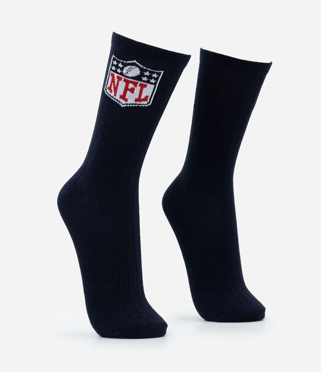 Media Caña Larga Individual Algodón Personaje Licenciado NFL Escudo Raya Surton 2
