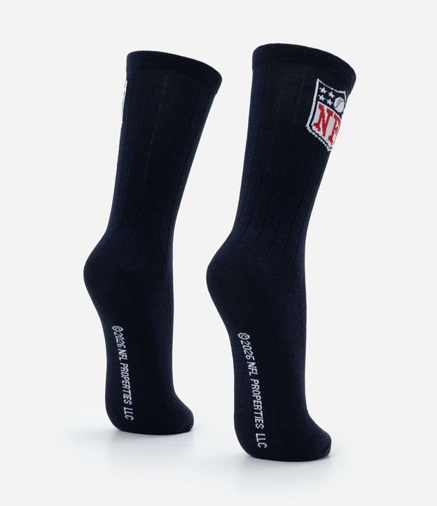 Media Caña Larga Individual Algodón Personaje Licenciado NFL Escudo Raya Surton 3