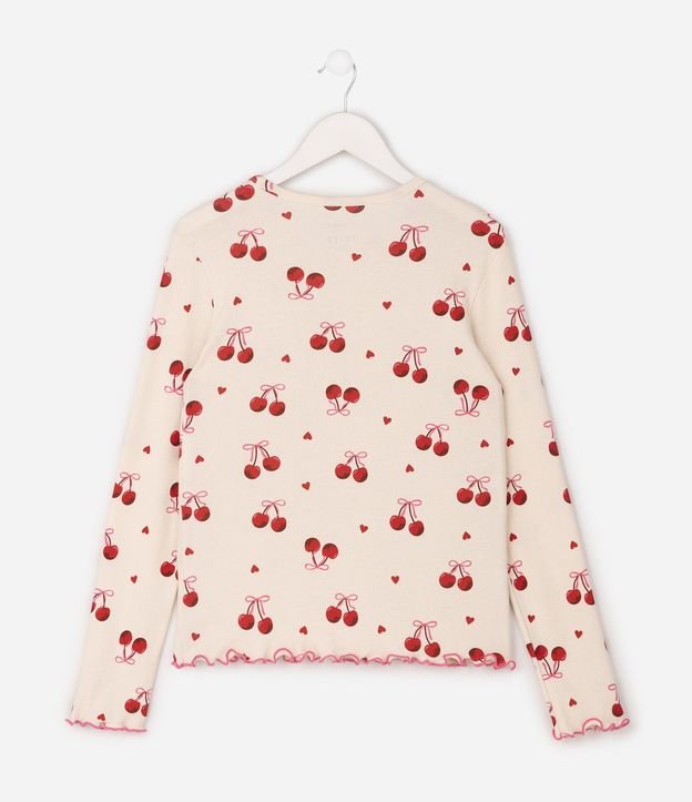 Pijama Infantil Rib Estampa Cereza - Talle 5 a 16 años 4