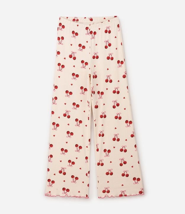 Pijama Infantil Rib Estampa Cereza - Talle 5 a 16 años 5