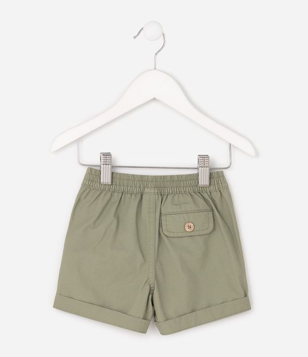 Shorts Infantil en Sarga Cintura con Elástico - Talle 0 a 18 Meses 4