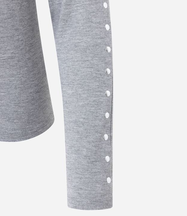 Blusa Hombro a Hombro en Viscolino con Tachuelas Contrastantes 6