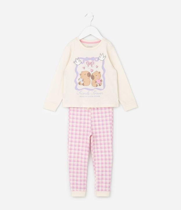 Pijama Infantil con Estampado Carpinchos – Talle 2 a 6 años 2