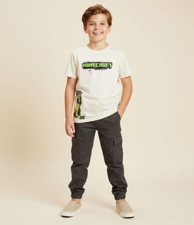 Remera Infantil con Lettering Minecraft en Relieve – Talle 5 a 14 años