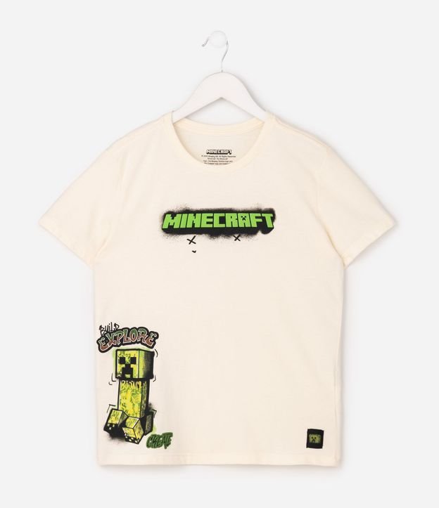 Remera Infantil con Lettering Minecraft en Relieve – Talle 5 a 14 años 2