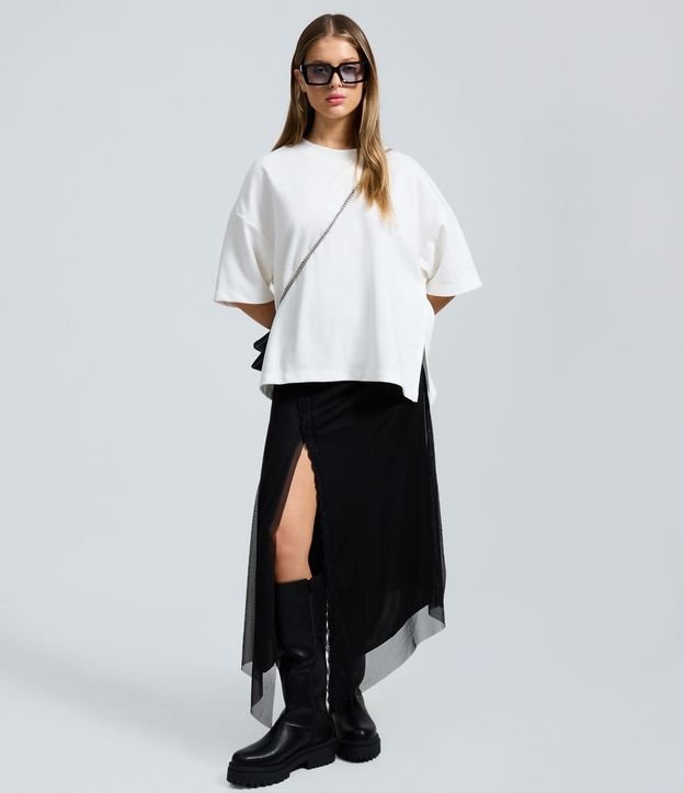 Remera Over Malla con Manga Corta 2