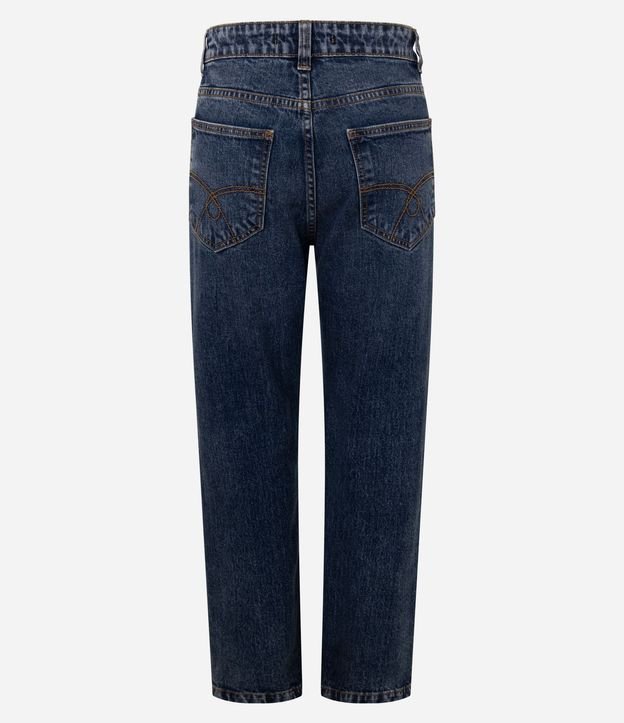 Pantalón Recto Estructurado en Jeans 4