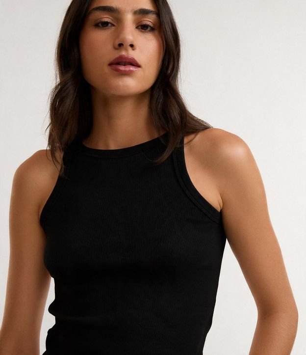 Blusa Musculosa Acanalada en Rib de Algodón